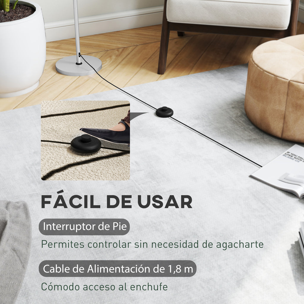 Lámpara de pie fácil de usar con interruptor de pie