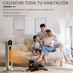 Oscilación de 45° para repartir el calor
