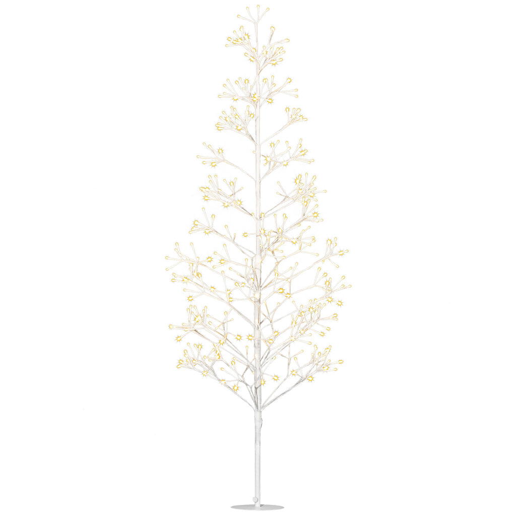 Árbol de Navidad blanco de 180 cm, vista frontal