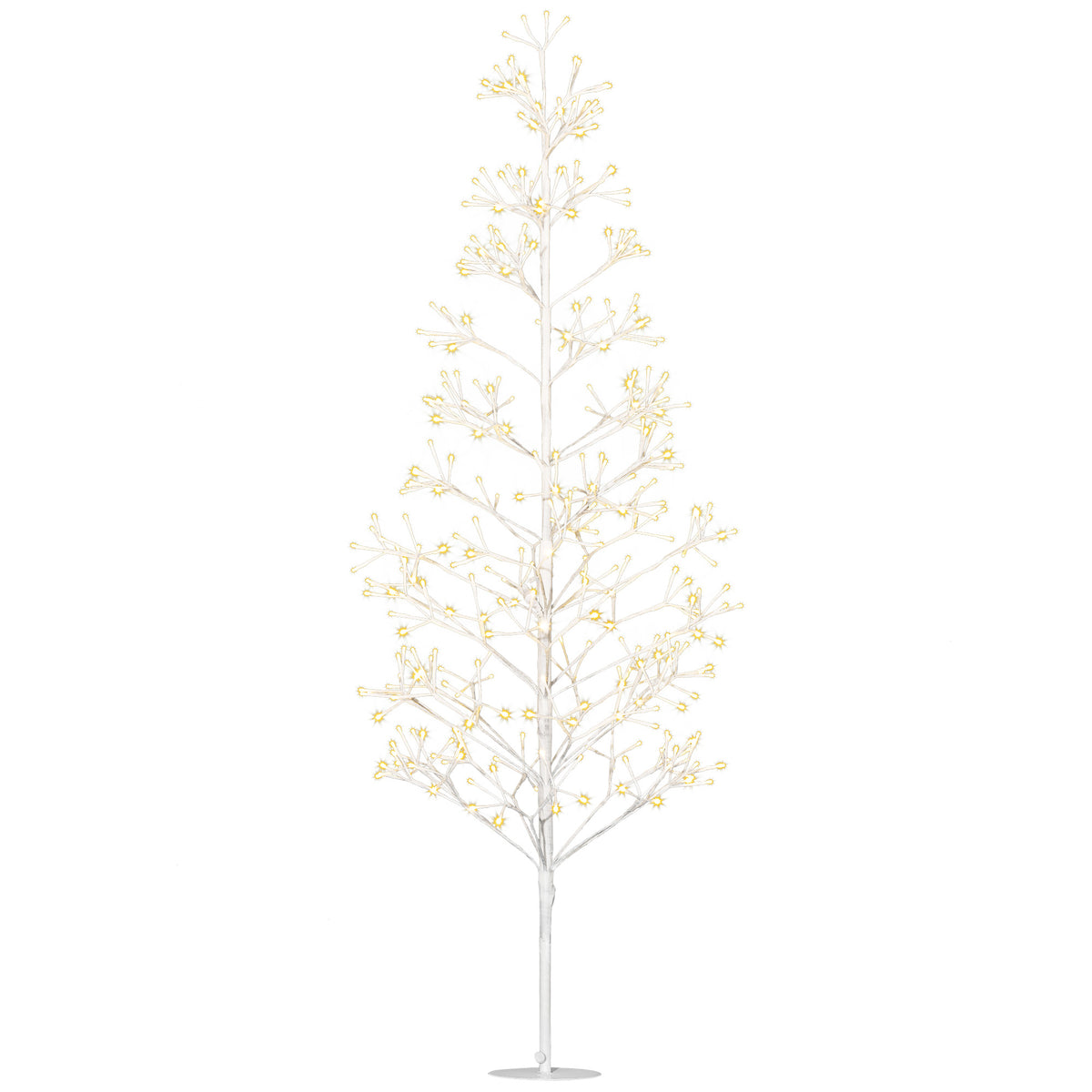 Árbol de Navidad blanco de 180 cm, vista frontal