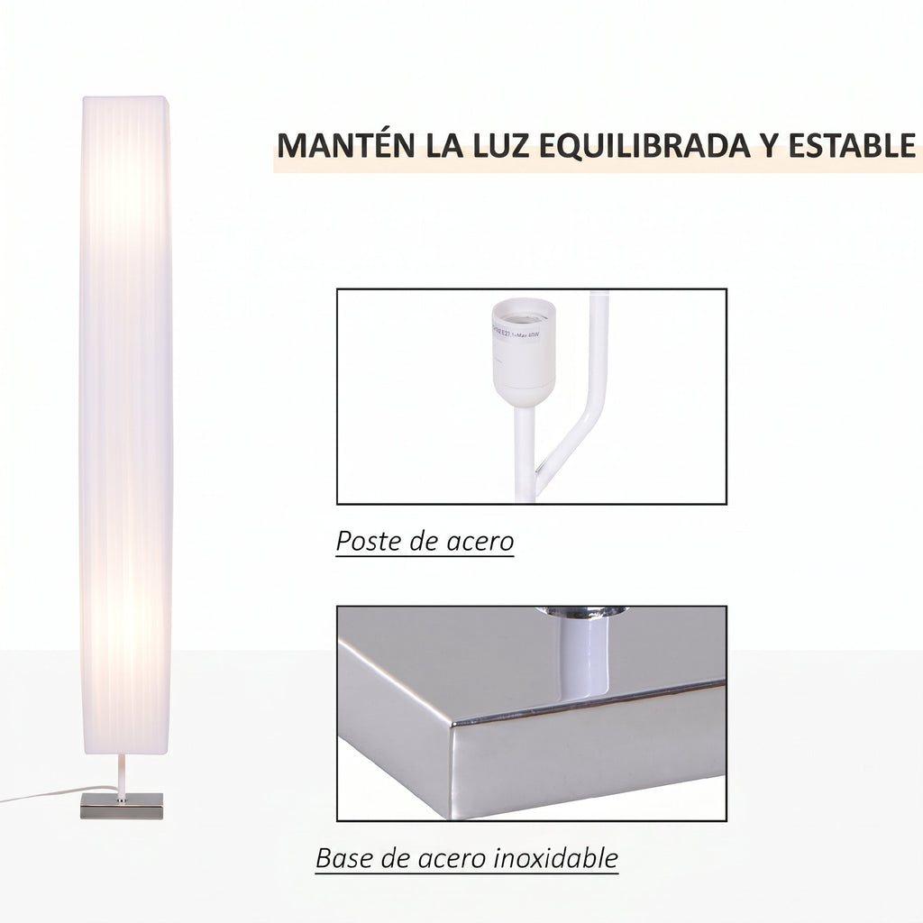 Poste de acero y base de acero inoxidable de la lámpara de pie de columna