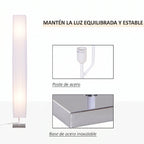 Poste de acero y base de acero inoxidable de la lámpara de pie de columna