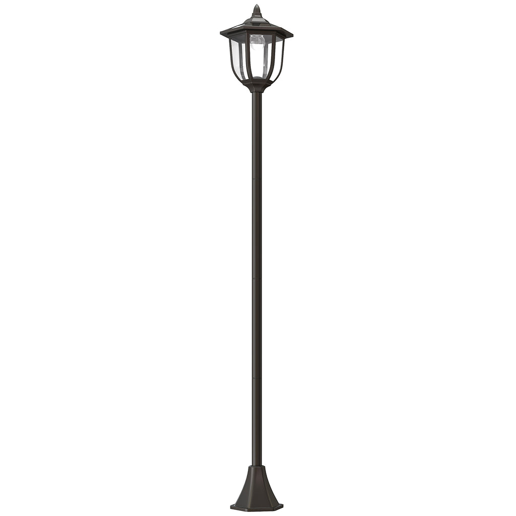 Farola solar en una terraza