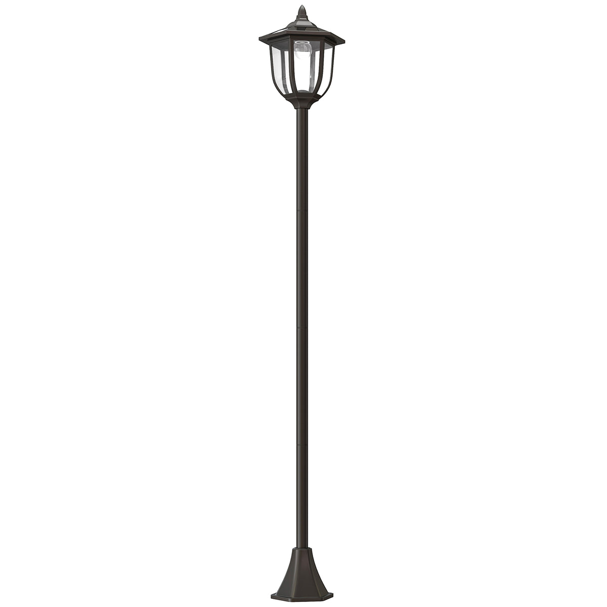 Farola solar en una terraza