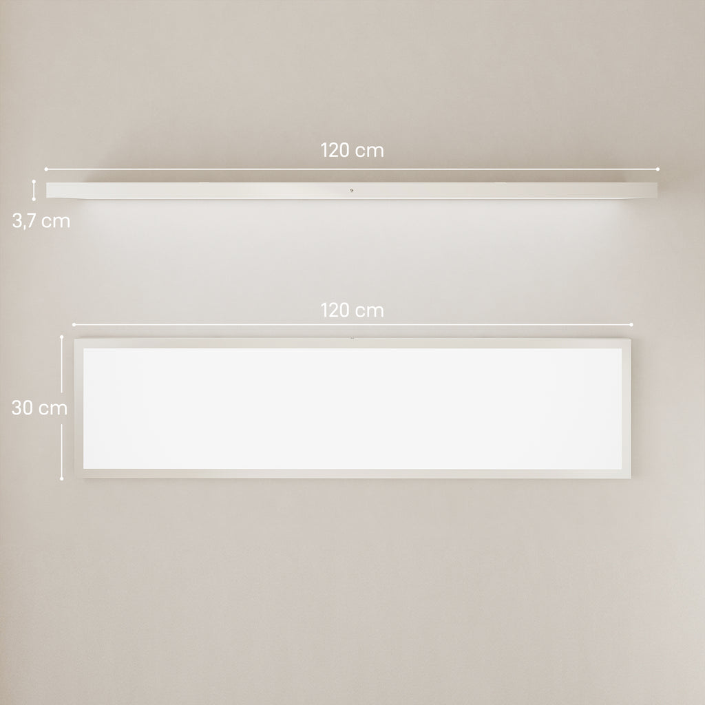 Medidas del plafón LED: 120 × 30 × 3,7 cm