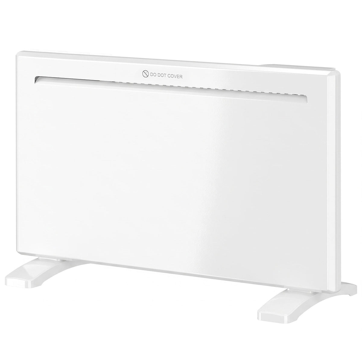 Radiador panel inteligente blanco de 1500 W sobre fondo blanco