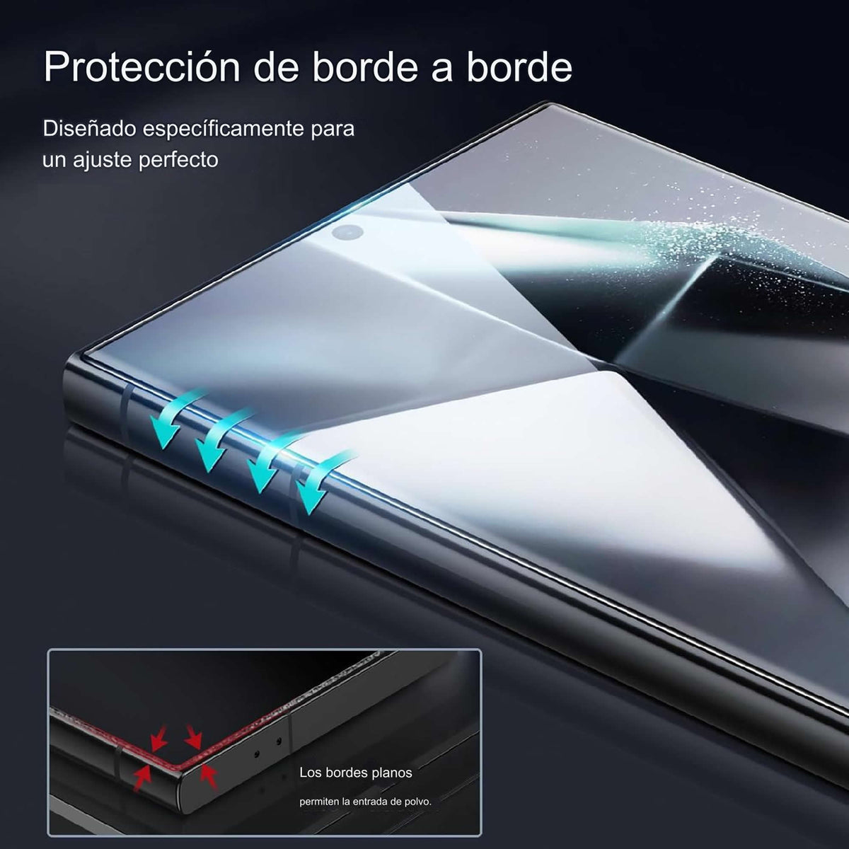 Protector de pantalla ALUMAR de cristal templado con curvatura 3D para Samsung Galaxy S24
