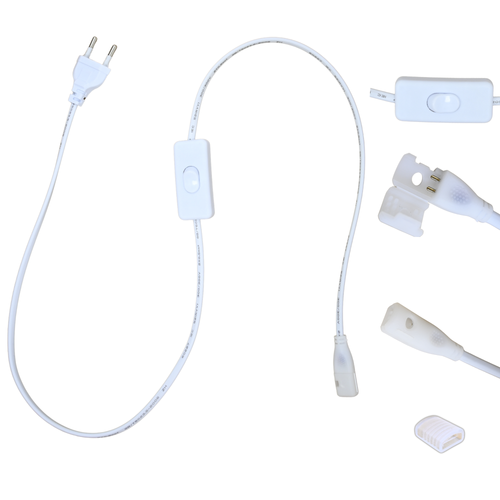 Portada del adaptador de conexión 220V para tira LED COB ALUMAR, modelo con interruptor