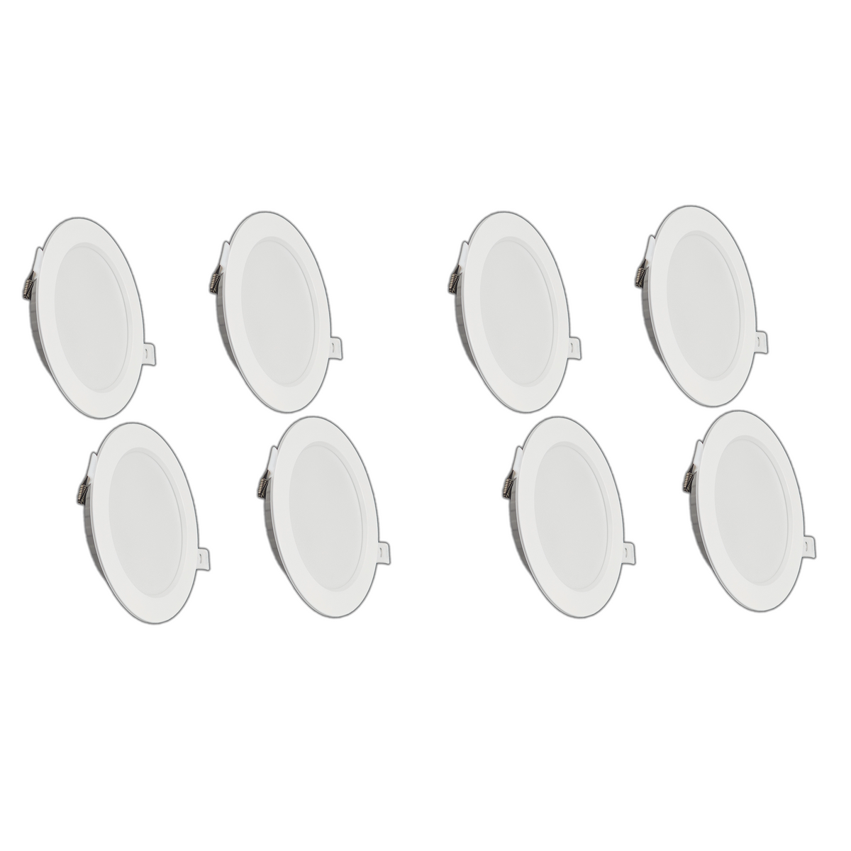 Pack de 8 downlights LED empotrables ALUMAR 6500K Blanco frío