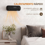 Oscilación de 30° para repartir el calor