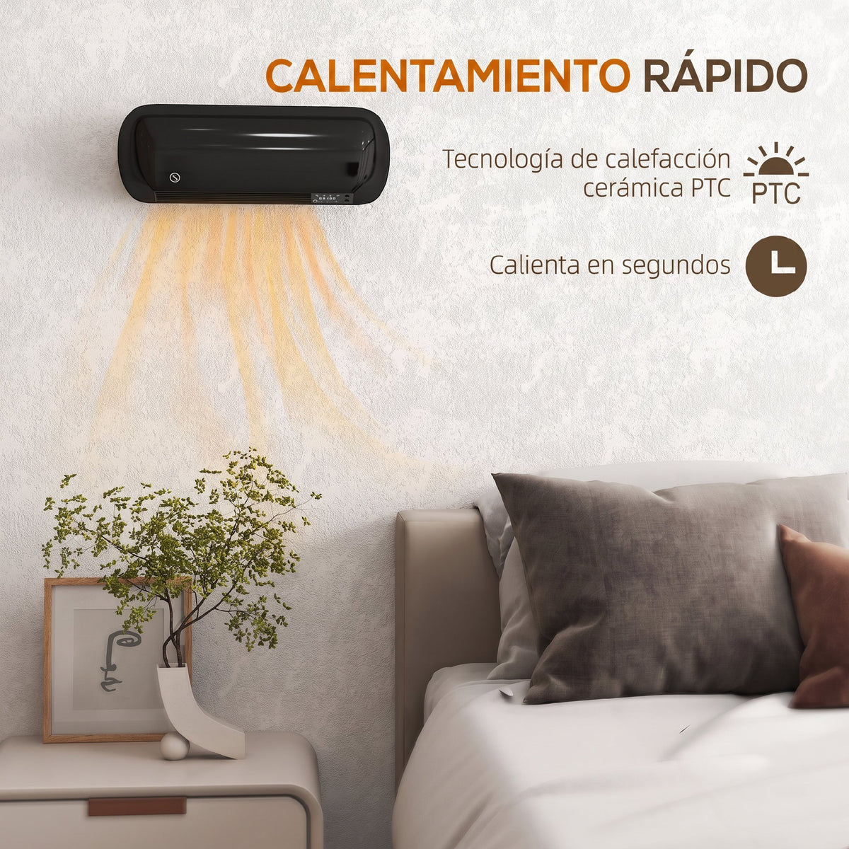 Oscilación de 30° para repartir el calor
