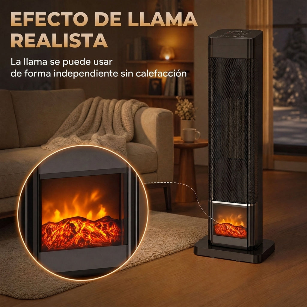Efecto llama dinámico para un ambiente acogedor