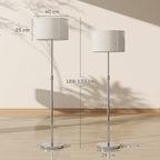 Medidas de la lámpara de pie: altura regulable de 133 a 168 cm, pantalla de 40 por 25 cm y base de 28 cm