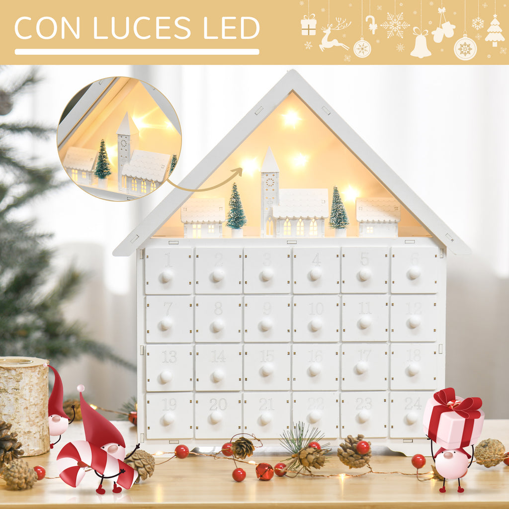 Calendario 2 en 1: calendario de Adviento y decoración navideña