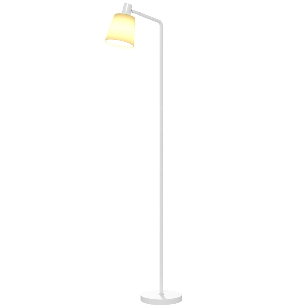 Lámpara de pie LED blanca con pantalla giratoria, vista 11