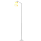 Lámpara de pie LED blanca con pantalla giratoria, vista 11