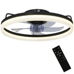 Ventilador de techo negro, vista inferior