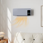 Calefactor de pared gris en una habitación