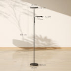 Medidas de la lámpara de pie: 175 cm de alto, luz principal de 25 cm y luz de lectura de 12 cm