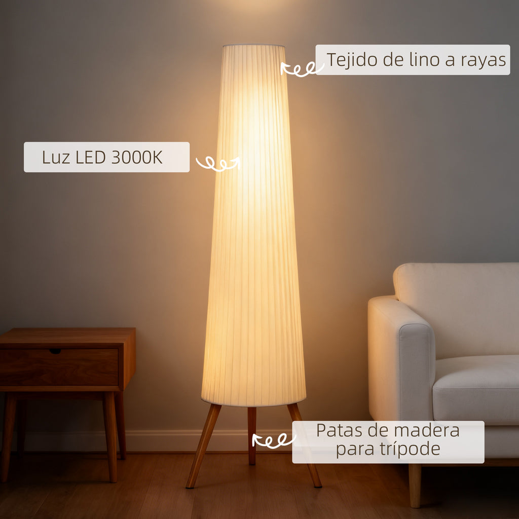 Diseño nórdico con trípode de madera