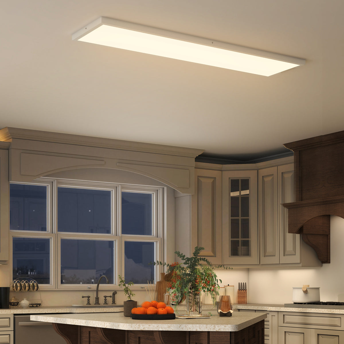 Plafón LED de techo en una cocina