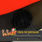 Fácil de instalar: ventilador del Papá Noel hinchable que se infla automáticamente al conectarlo
