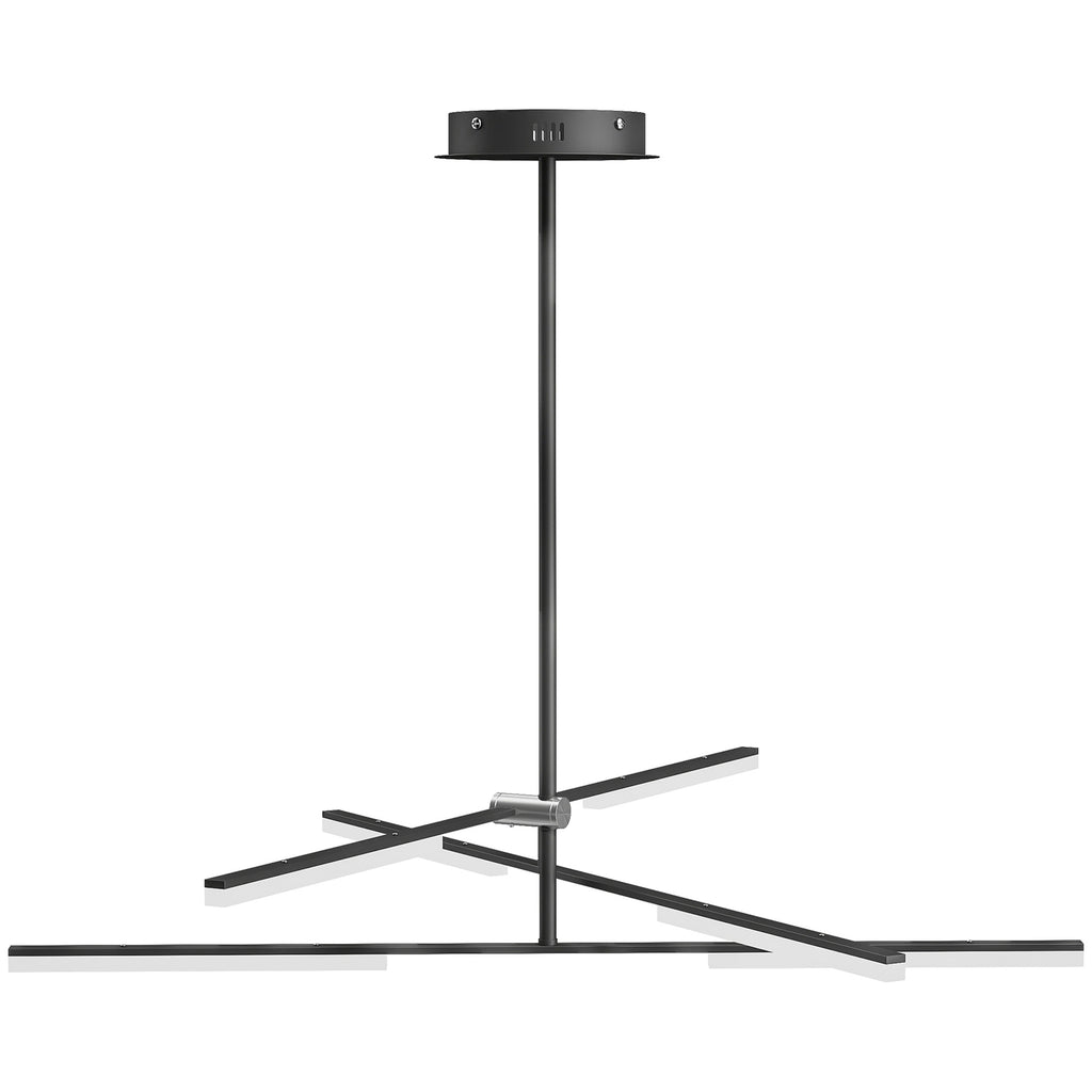 Lámpara colgante LED negra de 100 cm sobre fondo blanco