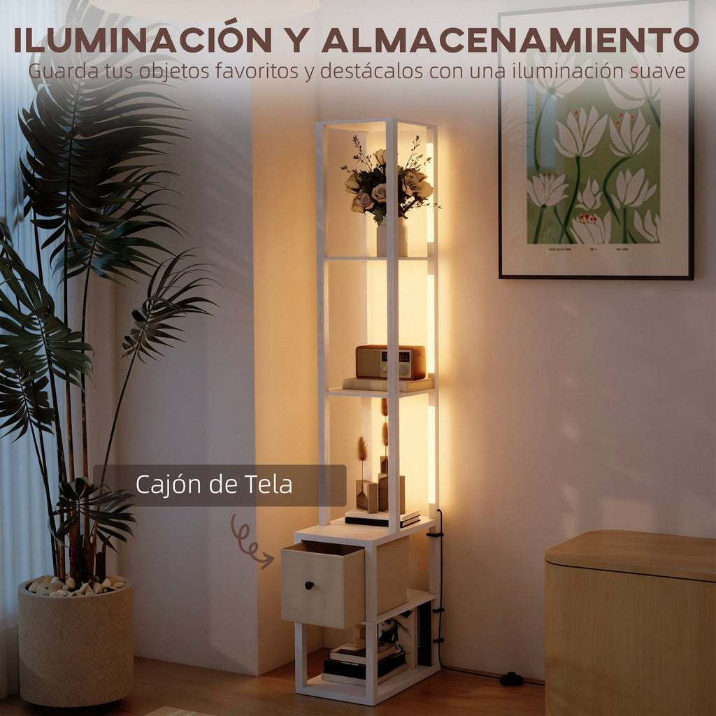 Lámpara 3 en 1: iluminación, almacenaje y decoración