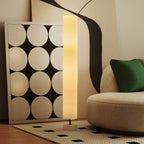 Lámpara de pie de lino beige con 2 luces E27, vista 8