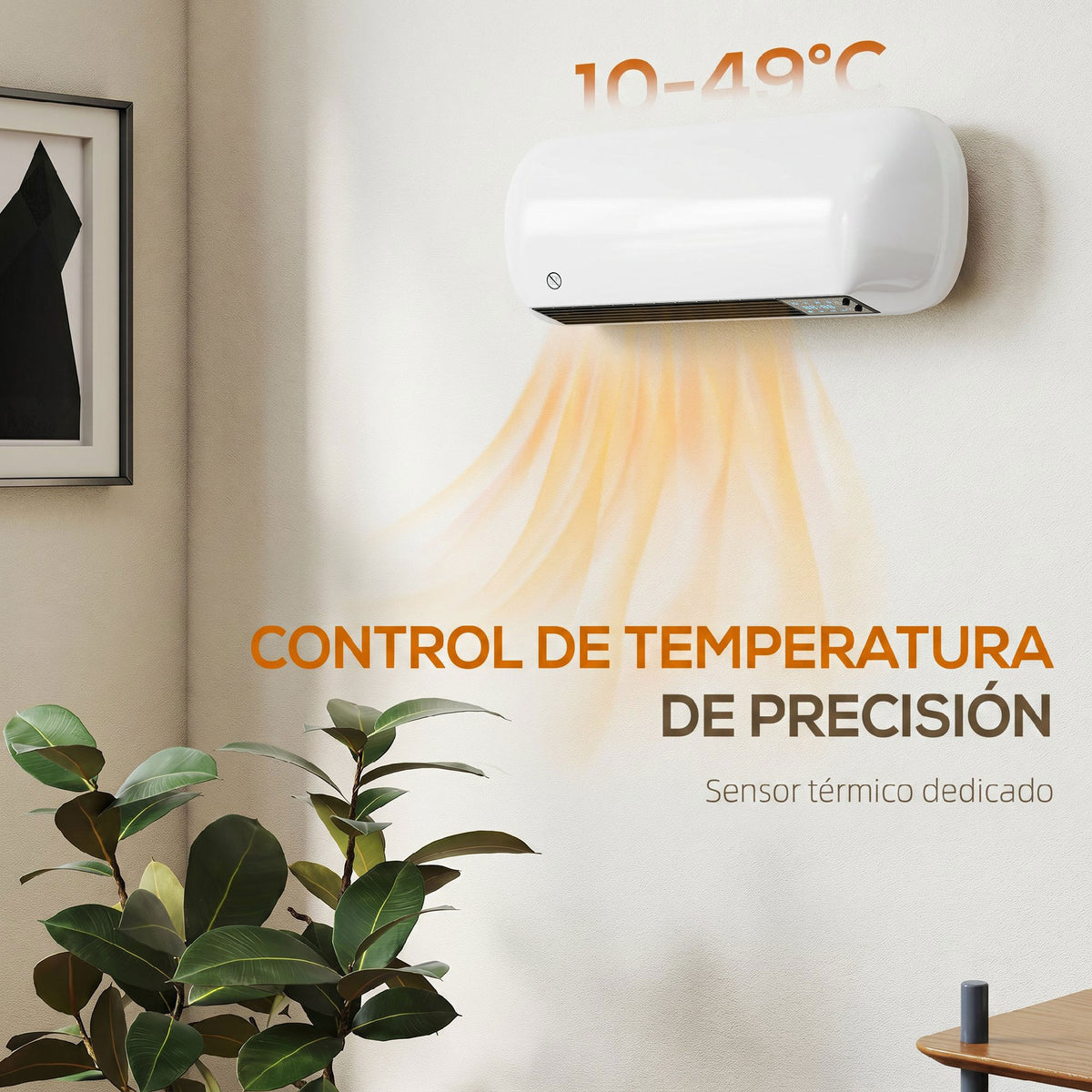 Tres modos de calefacción y pantalla LED