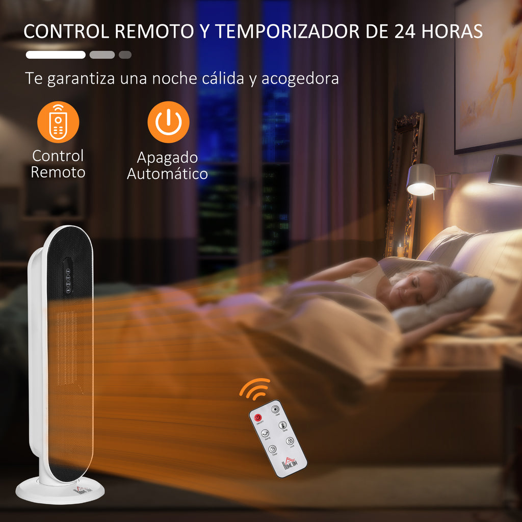 Calefactor de torre en un salón
