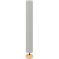 Lámpara de pie de lino gris con 2 luces E27 e interruptor de pedal