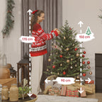 Medidas del abeto de Navidad: 150 cm de alto y 90 cm de diámetro, junto a una persona de 170 cm