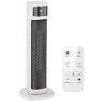 Calefactor de torre cerámico PTC de 2000 W blanco sobre fondo blanco